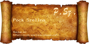 Pock Szelina névjegykártya